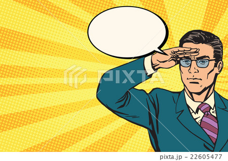 businessman lookout concept business pop art retro businessman lookout concept business pop art retro 22605477