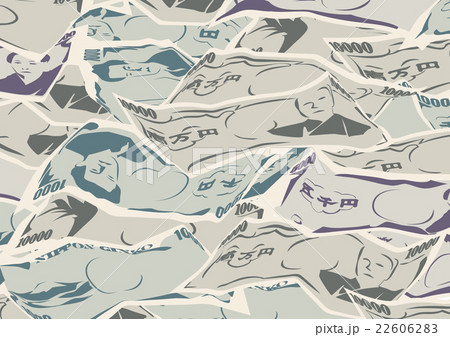 お札_バラバラ_イラスト お札_バラバラ_イラスト 22606283