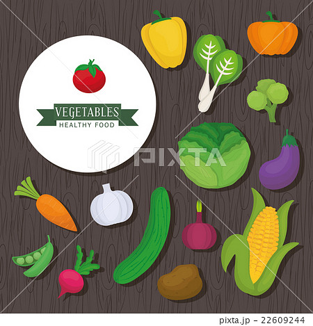 Vegetables icon designのイラスト素材 [22609244] - PIXTA