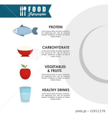 Infographics food design, vector illustration 22611176