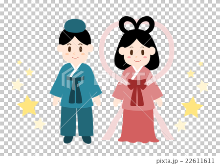 Tanabata Weaving princess and Hikoboshi illustration Tanabata Weaving princess and Hikoboshi illustration 22611611