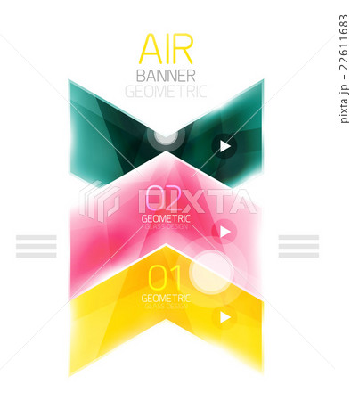 Glossy color arrow shapes with option infographic Glossy color arrow shapes with option infographic 22611683