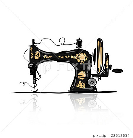 Sewing Machine Line Vector Illustrationisolated On Stock Vector Royalty  Free 2024138381  Shutterstock
