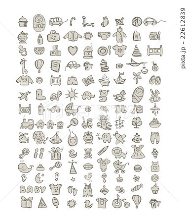 Set of 126 baby icons for your design 22612839