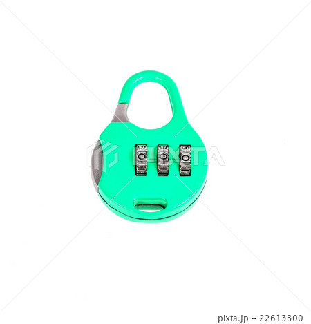 The numeric lock luggage on whtie bagkround 22613300