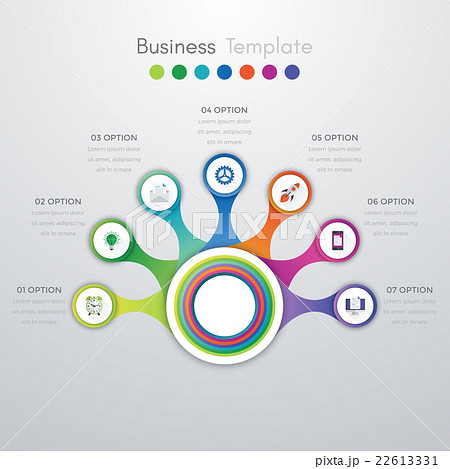 Vector illustration infographics seven options 22613331
