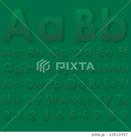 Alphabet letters on a green background Alphabet letters on a green background 22613437