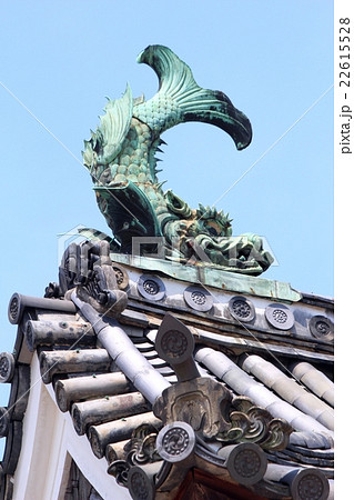 昭和レトロ 山形県 松山城 城門青銅鯱 大手門 青銅製 金属工芸 工芸品 鯱 F-IC0130-S54｜平田 鐐去｜松山城 城門青銅鯱｜本間美術館所蔵作品