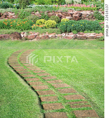 Garden landscape and pavement Garden landscape and pavement 22616137