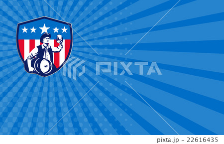 Business card American Patriot Beer Keg Flag Retro Business card American Patriot Beer Keg Flag Retro 22616435