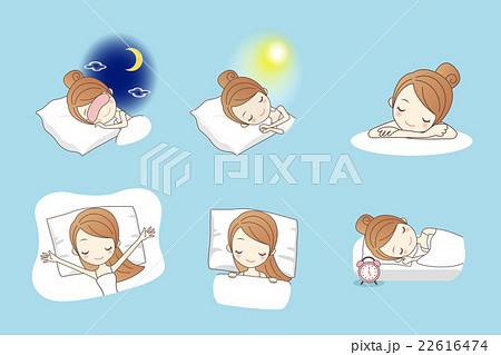 Cartoon young beauty sleep 22616474