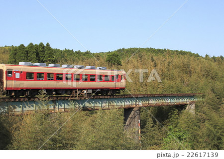 鉄橋を渡る いすみ鉄道キハ52+28 22617139