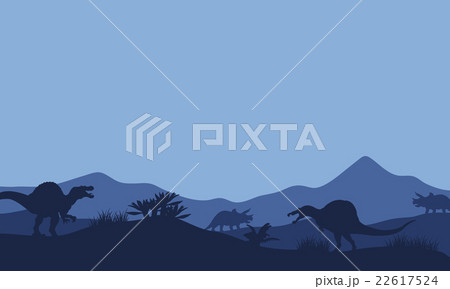 Silhouette in fields spinosaurus 22617524