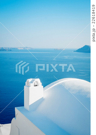 White building in Santorini island, Oia, Greece 22618419