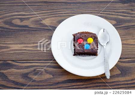 Homemade chocolate brownie with colorful chocolate Homemade chocolate brownie with colorful chocolate 22625084