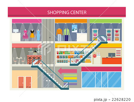 Shopping Center Buiding Designのイラスト素材 2262