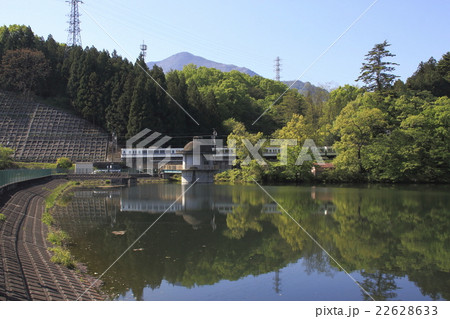 羊山公園 姿の池と西武秩父線 22628633