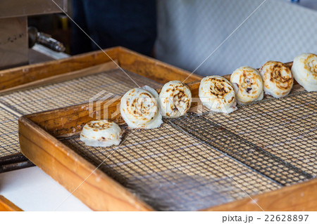newly cooked traditional umegae mochi 22628897