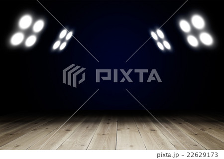 Light in dark room with wooden floor 22629173