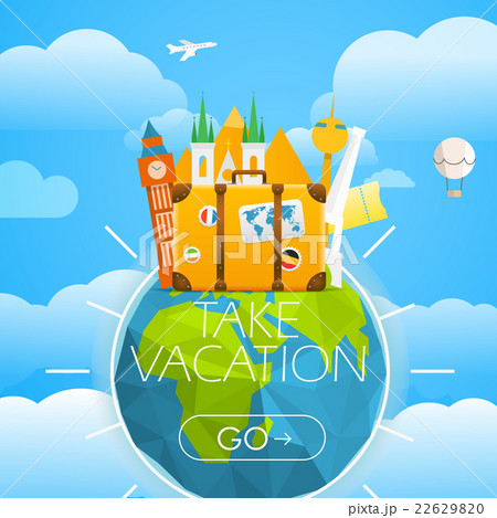 Vacation travelling concept. Vector travel Vacation travelling concept. Vector travel 22629820