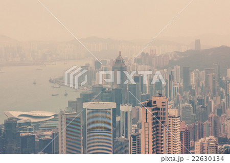 Hong Kong downtown view from Victoria peak Hong Kong downtown view from Victoria peak 22630134