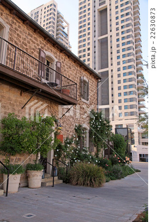 Old and modern buildings at Sarona area, Tel Aviv 22630873