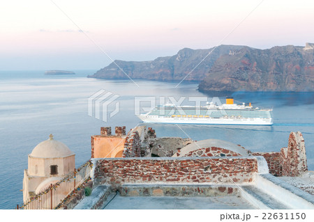 Beautiful aerial view of the sea and passenger Beautiful aerial view of the sea and passenger 22631150
