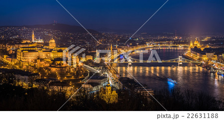 Cityscape of Budapest, Hungary at Night 22631188