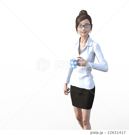 マグカップを持った女性 perming3DCG イラスト素材 マグカップを持った女性 perming3DCG イラスト素材 22631417