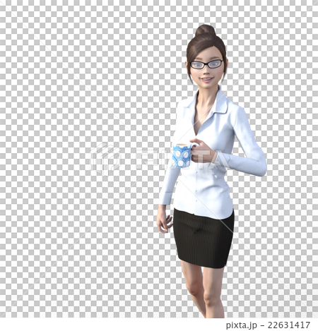 マグカップを持った女性 perming3DCG イラスト素材 マグカップを持った女性 perming3DCG イラスト素材 22631417