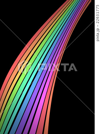 虹色の線のイラスト素材