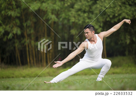 Chinese man doing Tai Chi outdoors. 22633532