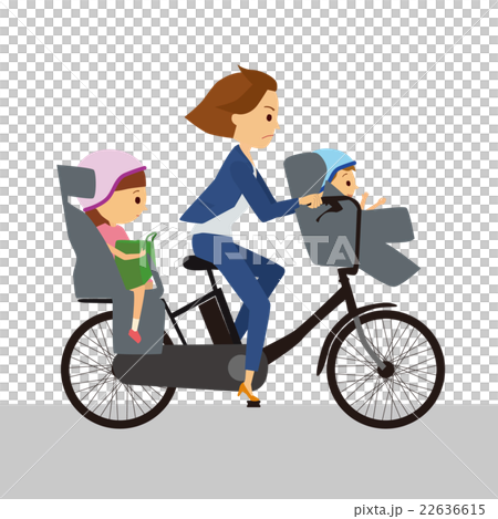 ワーキングママ 保育園へ急ぐ ワーキングママ 保育園へ急ぐ 22636615