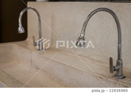 Stainless Steel faucet in the restroom Stainless Steel faucet in the restroom 22636960