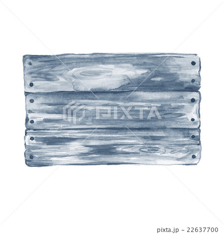 Wooden sign on white background 2. Watercolor  22637700