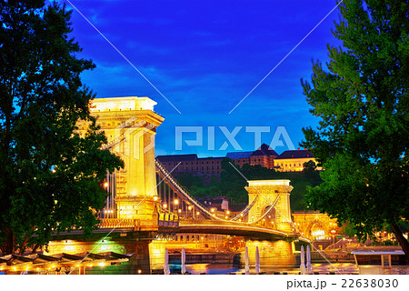 Szechenyi Chain Bridge view from Pest side 22638030