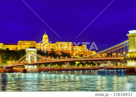 Budapest Royal Castle and Szechenyi Chain Bridge Budapest Royal Castle and Szechenyi Chain Bridge 22638032