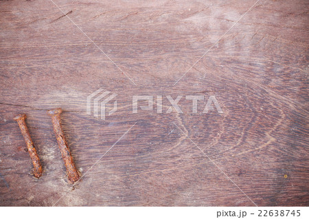 Rusted nails on old wooden Rusted nails on old wooden 22638745