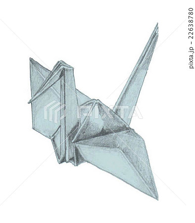 折り鶴のイラストのイラスト素材