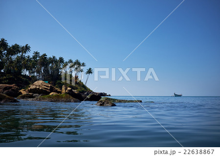 landscape of tropical beach with rocks landscape of tropical beach with rocks 22638867