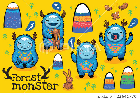 Vector cartoon funny monsters set 22641770