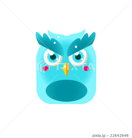 Blue Owl Chick Square Icon 22642646
