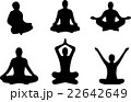Yoga Positions. Silhouettes icon. Vector 22642649