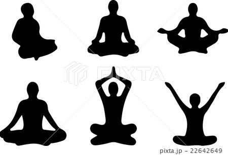 Yoga Positions. Silhouettes icon. Vector Yoga Positions. Silhouettes icon. Vector 22642649