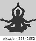 Indian yogi textured Silhouette with linear 22642652