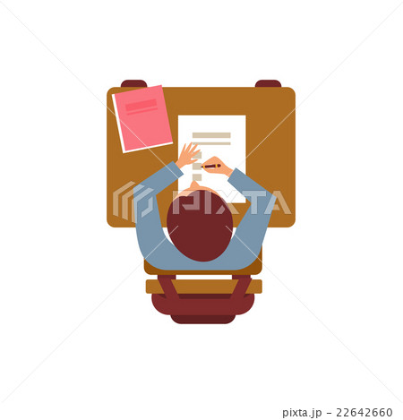 Male Student With Textbook From Above Male Student With Textbook From Above 22642660