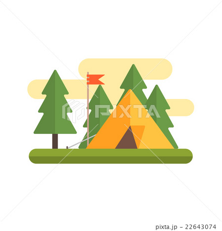 Tent In Woods Illustration Tent In Woods Illustration 22643074