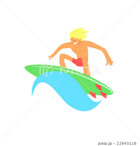 Blond Guy On Green Surfboard Blond Guy On Green Surfboard 22643116
