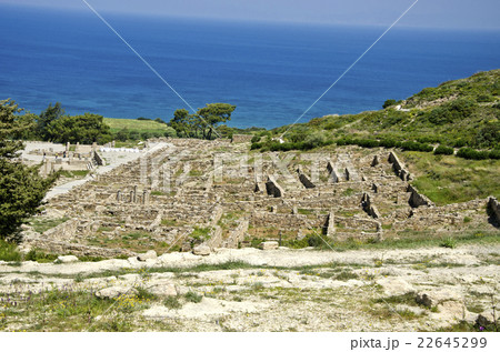 ancient city Kamiros ruins, Rhodes, Greece 22645299