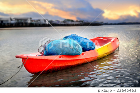 fishery kayak with traw for catct the fish 22645463